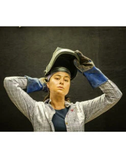 Ariat Women's FR Marion Plaid Print Long Sleeve Button Down Work Shirt -Deals Wild Cowgirl Style Store 2000222974 500 D1