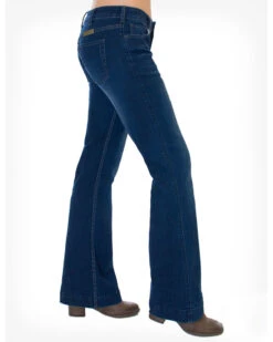 Cowgirl Tuff Women's Dark Wash Just Tuff Trousers -Deals Wild Cowgirl Style Store 2000260883 402 P3