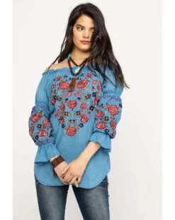 Honey Creek By Scully Women's Avalanche Peasant Blouse 12 Honey Creek By Scully Women's Avalanche Peasant Blouse -Deals Wild Cowgirl Style Store 2000281312 400 P1