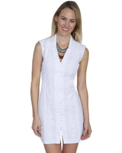 Cantina By Scully Women's White Button Down Dress -Deals Wild Cowgirl Style Store 2000281417 100 P1