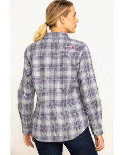 Ariat Women's FR Abigail Plaid Print Long Sleeve Work Shirt -Deals Wild Cowgirl Style Store 2000283795 500 P2