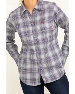 Ariat Women's FR Abigail Plaid Print Long Sleeve Work Shirt -Deals Wild Cowgirl Style Store 2000283795 500 P4