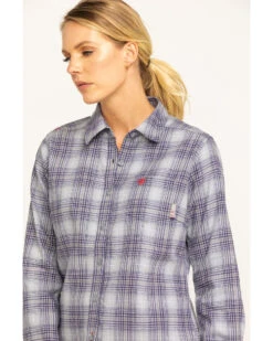 Ariat Women's FR Abigail Plaid Print Long Sleeve Work Shirt -Deals Wild Cowgirl Style Store 2000283795 500 P5
