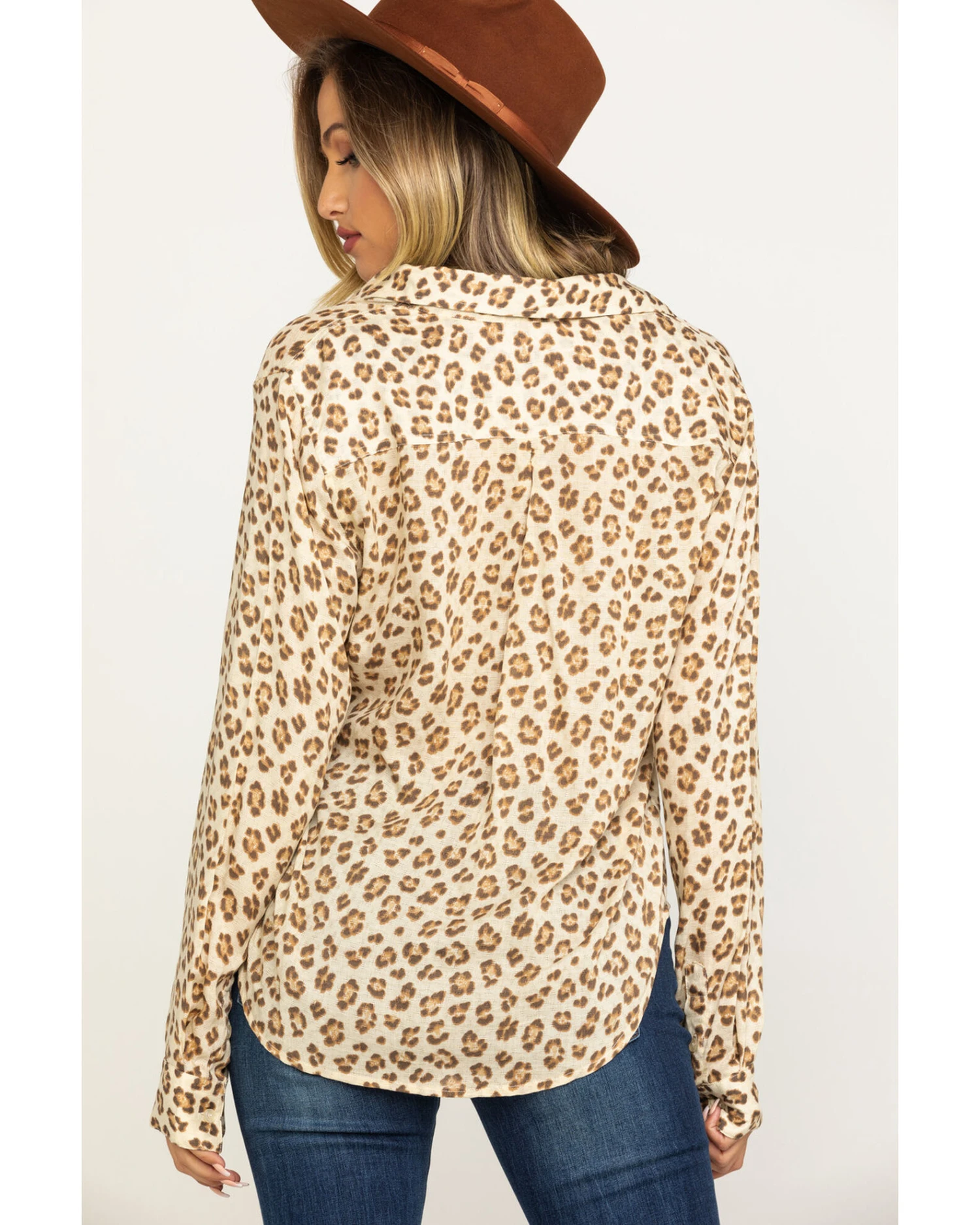 Stetson Women's Brown Leopard Print Button Down Top 4 Stetson Women's Brown Leopard Print Button Down Top - Image 2