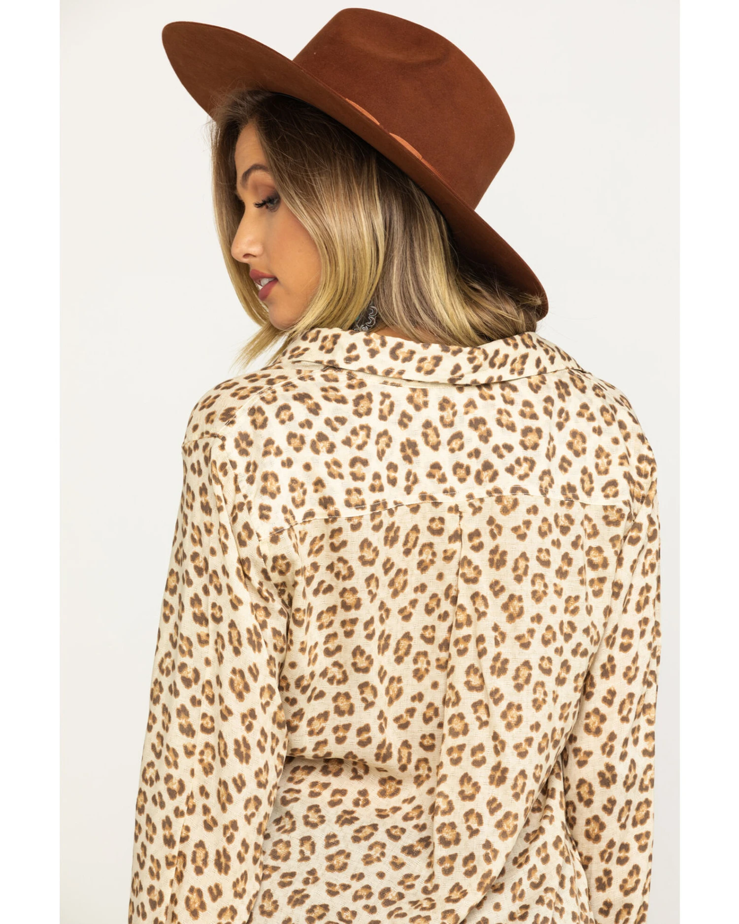 Stetson Women's Brown Leopard Print Button Down Top 3 Stetson Women's Brown Leopard Print Button Down Top