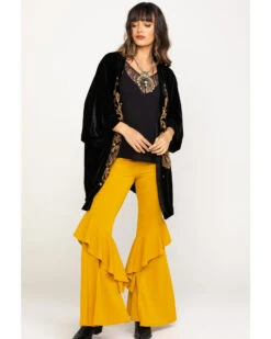 White Label By Panhandle Women's Embroidered Velvet Kimono 12 White Label By Panhandle Women's Embroidered Velvet Kimono -Deals Wild Cowgirl Style Store 2000290050 001 P6