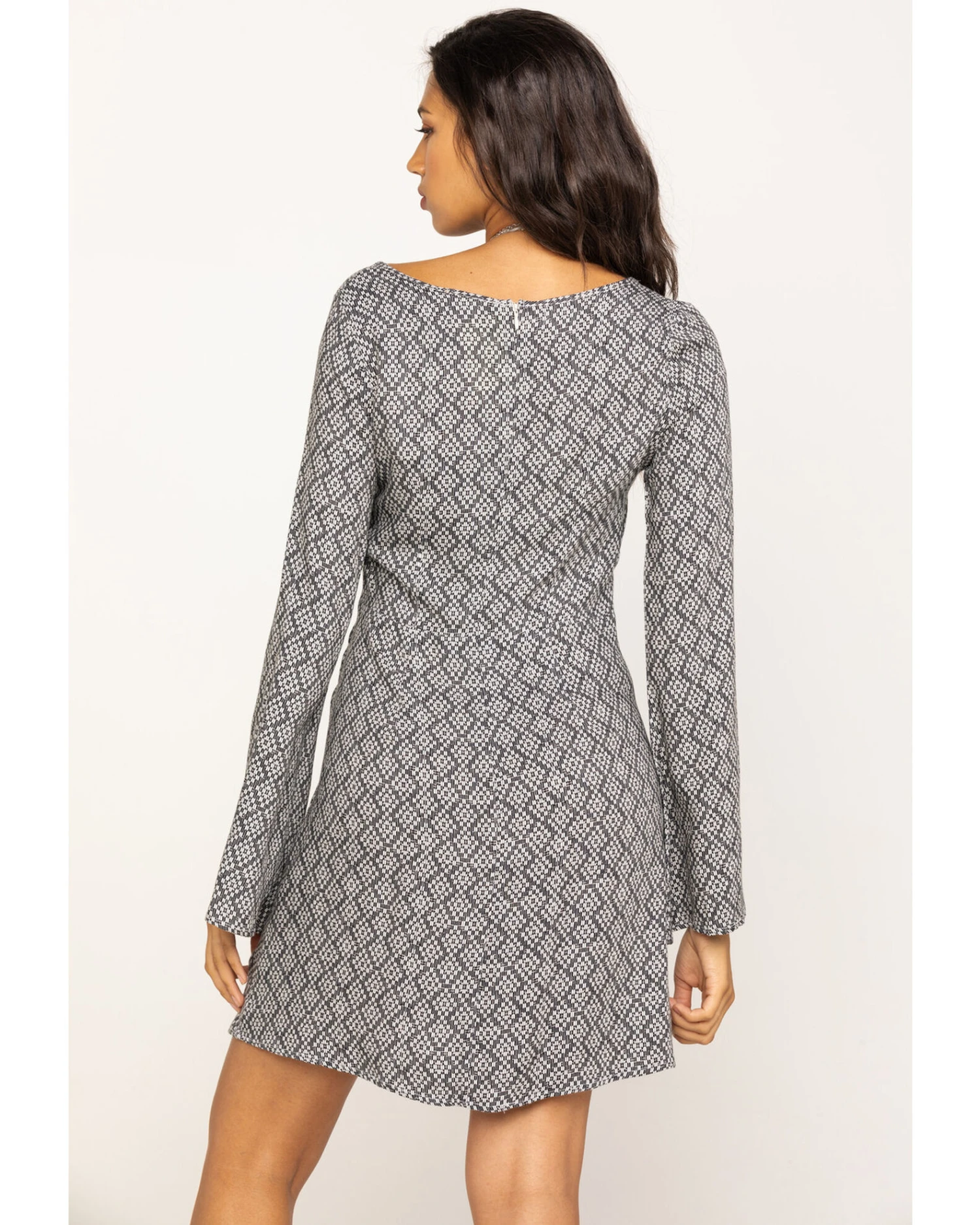 Stetson Women's Geometric Southwestern Bell Sleeve Dress 6 Stetson Women's Geometric Southwestern Bell Sleeve Dress - Image 4