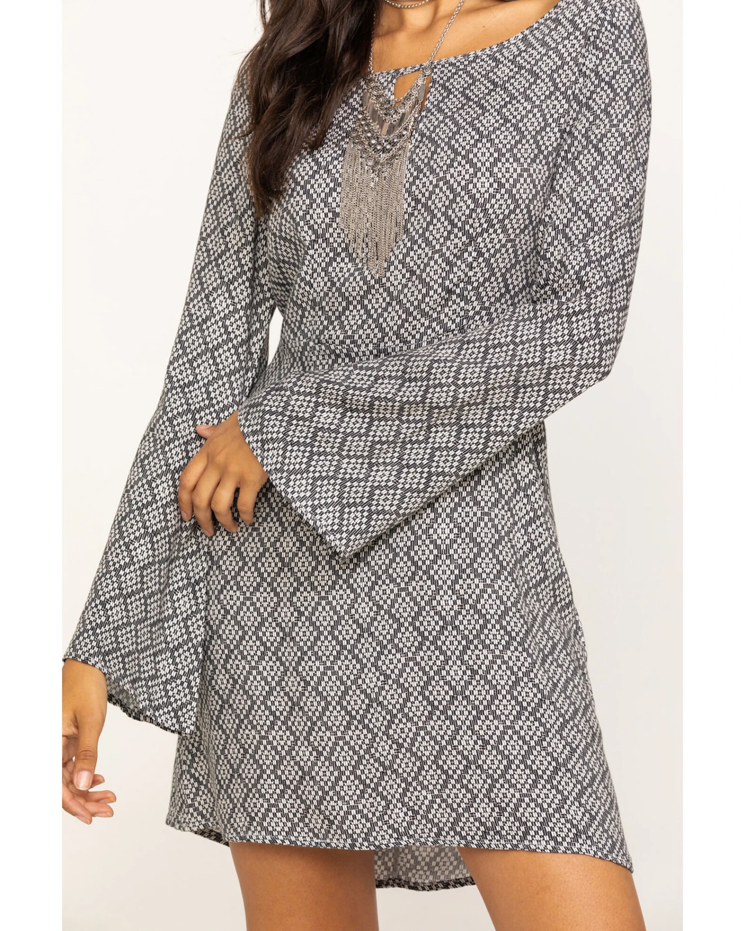 Stetson Women's Geometric Southwestern Bell Sleeve Dress 8 Stetson Women's Geometric Southwestern Bell Sleeve Dress - Image 6
