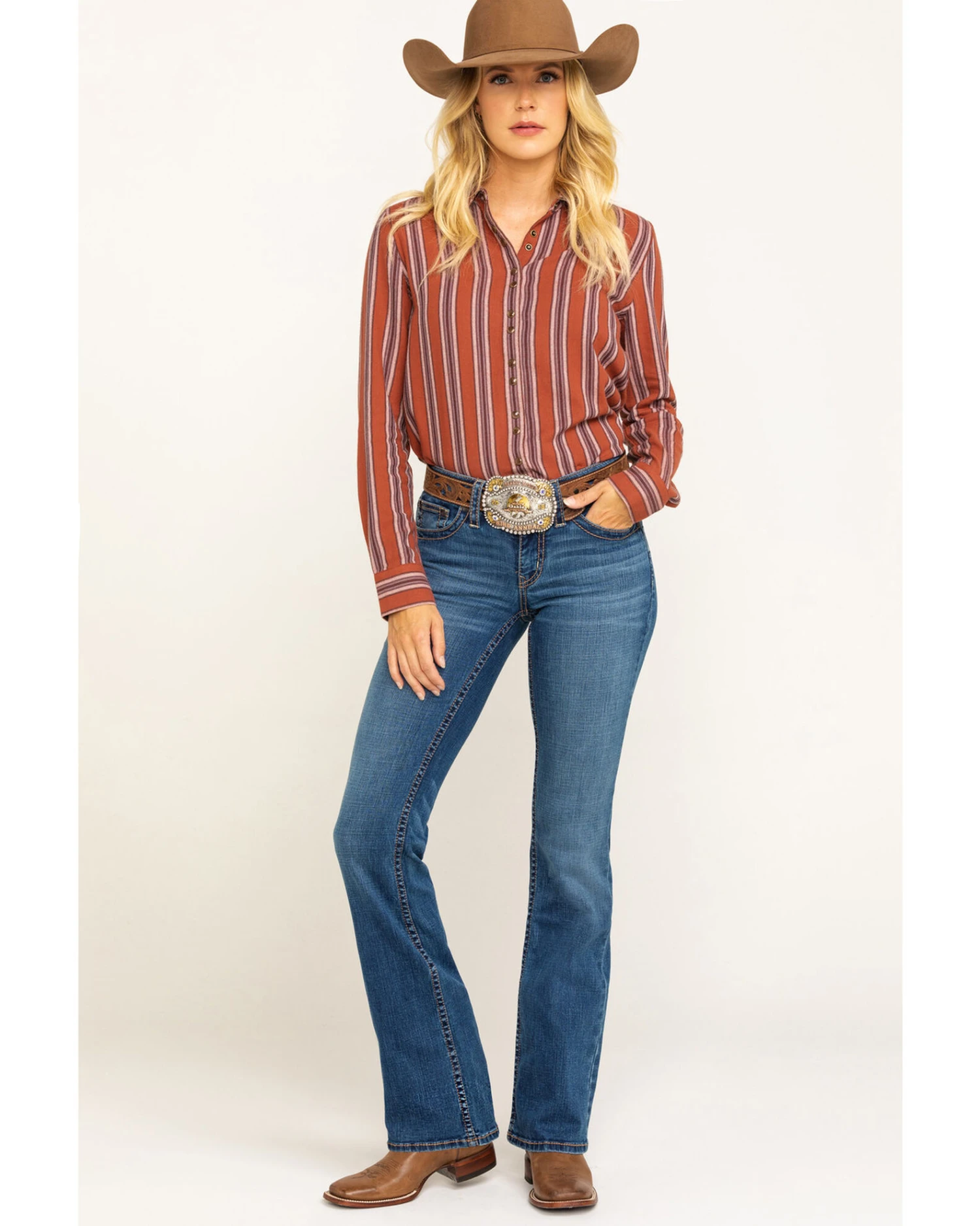 Shyanne Women's Light Wash Tidal Riding Jeans 5 Shyanne Women's Light Wash Tidal Riding Jeans - Image 3