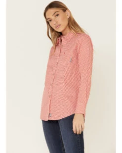 Ariat Women's FR Sofia Geo Print Long Sleeve Button Down Work Shirt