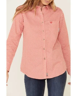 Ariat Women's FR Sofia Geo Print Long Sleeve Button Down Work Shirt -Deals Wild Cowgirl Style Store 2000294417 600 P3
