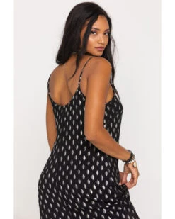 Band Of The Free Women's Black Dot Slip Midi Dress -Deals Wild Cowgirl Style Store 2000308167 001 P5