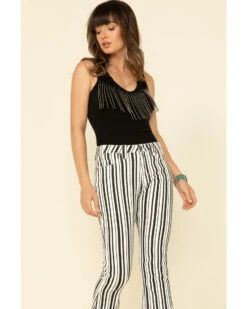 Rock & Roll Denim Women's Stripe High Rise Flare Jeans -Deals Wild Cowgirl Style Store 2000313369 100 P5