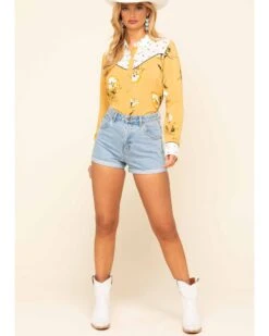 Rolla's Women's Light Wash Rolled Hem Duster Shorts -Deals Wild Cowgirl Style Store 2000323215 400 P6