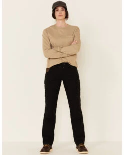 Wrangler Women's Black Ranger Straight Leg Work Pants -Deals Wild Cowgirl Style Store 2000331653 001 P1