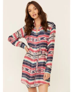 Stetson Women's Southwestern Print Self-Tie Sash Dress -Deals Wild Cowgirl Style Store 2000332681 900 P1