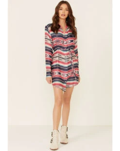 Stetson Women's Southwestern Print Self-Tie Sash Dress
