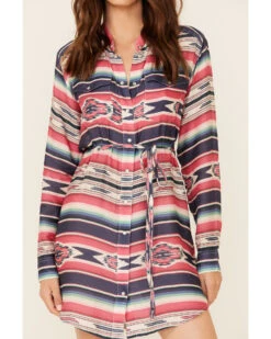 Stetson Women's Southwestern Print Self-Tie Sash Dress -Deals Wild Cowgirl Style Store 2000332681 900 P3