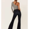 Lee Women's High Rise Dark Wash Late Night Flare Jeans 1 Lee Women's High Rise Dark Wash Late Night Flare Jeans -Deals Wild Cowgirl Style Store 2000342317 401 P4