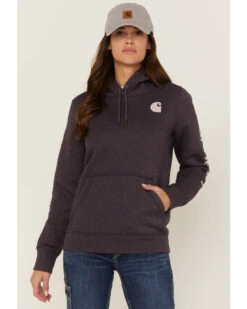 Carhartt Women's Gray Relaxed Midweight Logo Sleeve Graphic Hooded Sweatshirt 8 Carhartt Women's Gray Relaxed Midweight Logo Sleeve Graphic Hooded Sweatshirt -Deals Wild Cowgirl Style Store 2000346369 020 P1