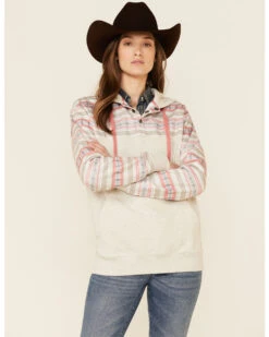 HOOey Women's Southwestern Print Button Down Hooded Pullover 8 HOOey Women's Southwestern Print Button Down Hooded Pullover -Deals Wild Cowgirl Style Store 2000346693 104 P1