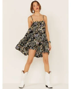 Free People Women's Get A Clue Mini Dress -Deals Wild Cowgirl Style Store 2000347089 001 P2