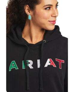 Ariat Women's Black R.E.A.L Mexico Embroidered Logo Pullover Hoodie - Plus 8 Ariat Women's Black R.E.A.L Mexico Embroidered Logo Pullover Hoodie - Plus -Deals Wild Cowgirl Style Store 2000347975 001 P2