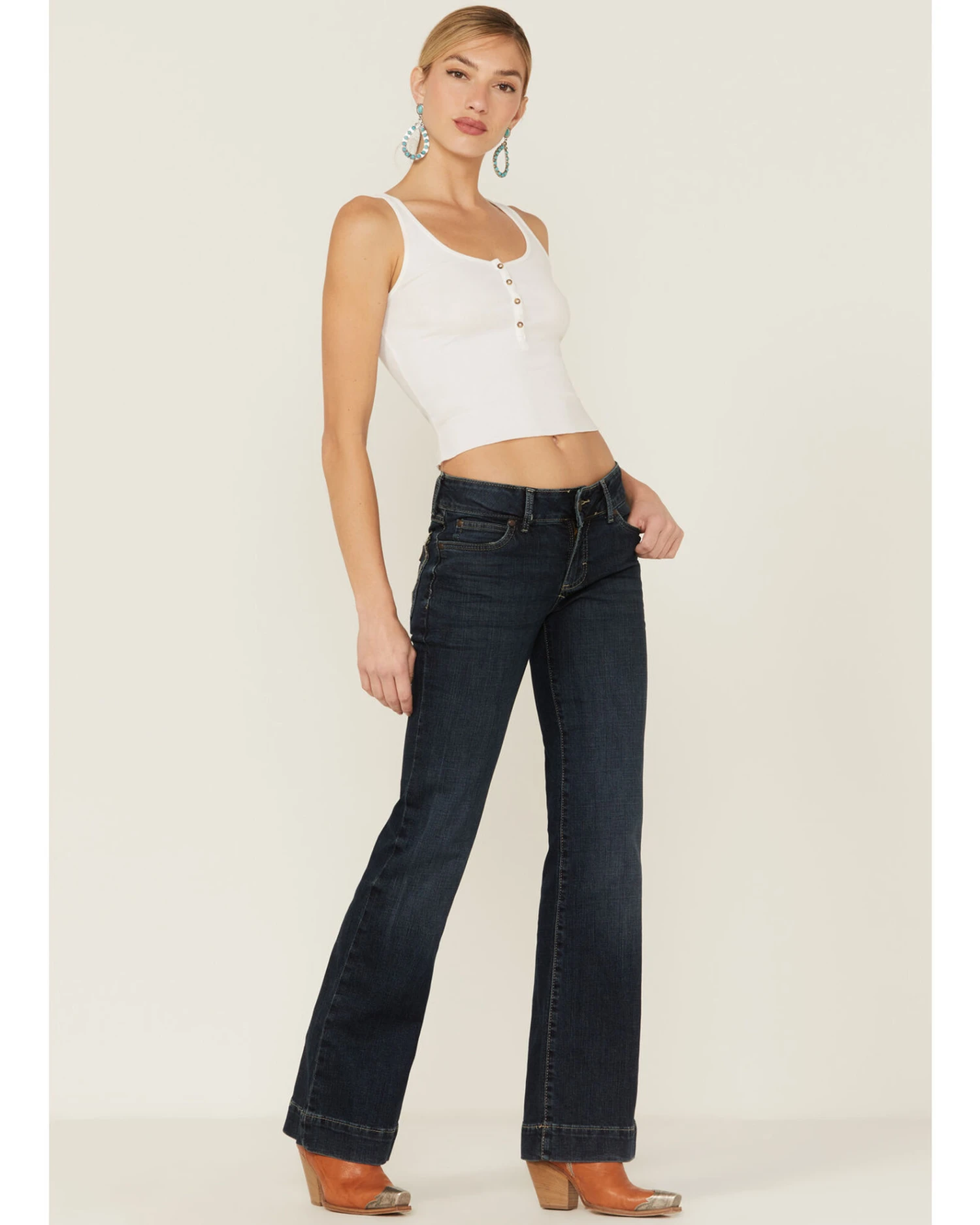Wrangler Retro Women's Samantha Mae Wide Leg Trouser Jeans 4 Wrangler Retro Women's Samantha Mae Wide Leg Trouser Jeans - Image 2
