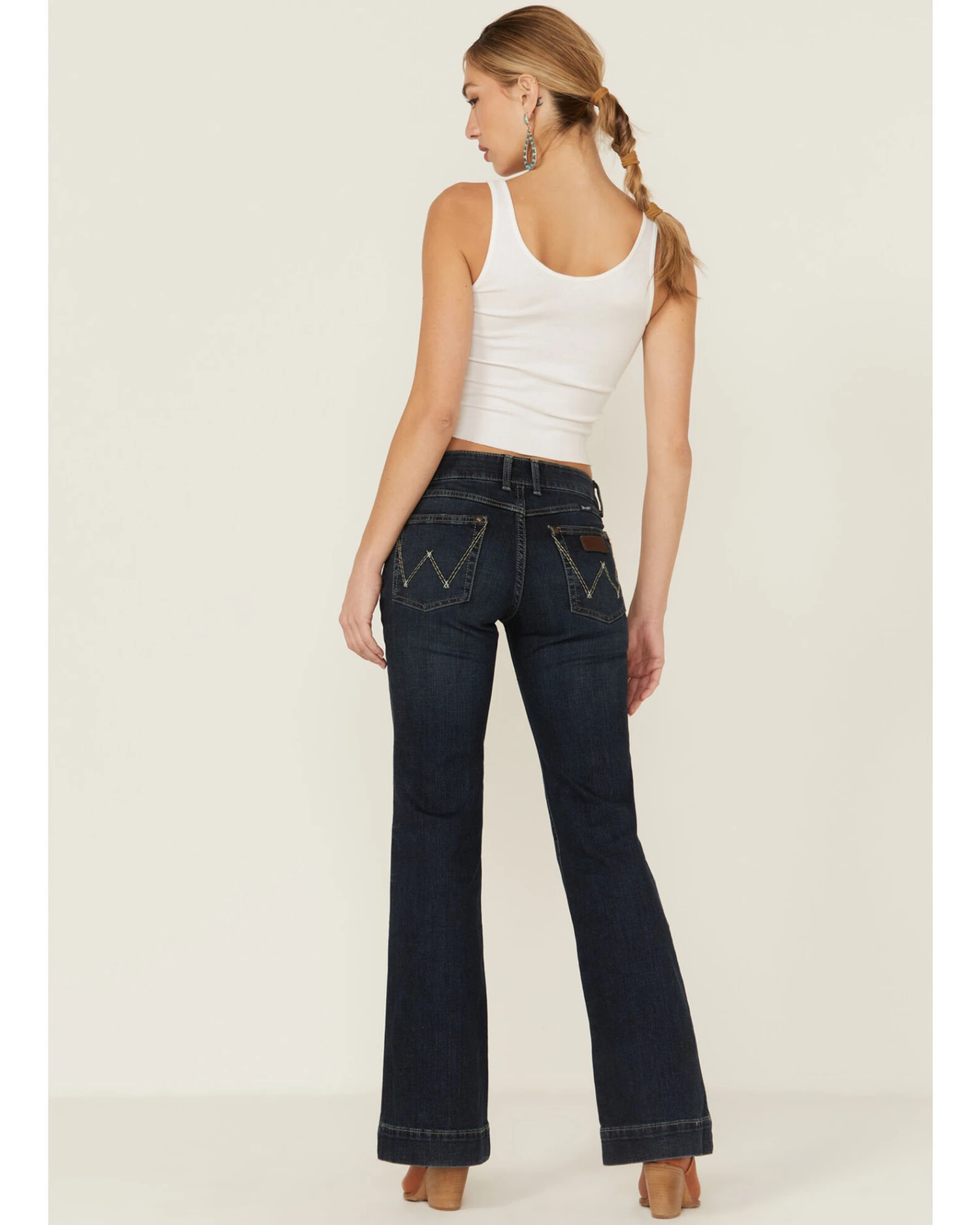 Wrangler Retro Women's Samantha Mae Wide Leg Trouser Jeans 5 Wrangler Retro Women's Samantha Mae Wide Leg Trouser Jeans - Image 3