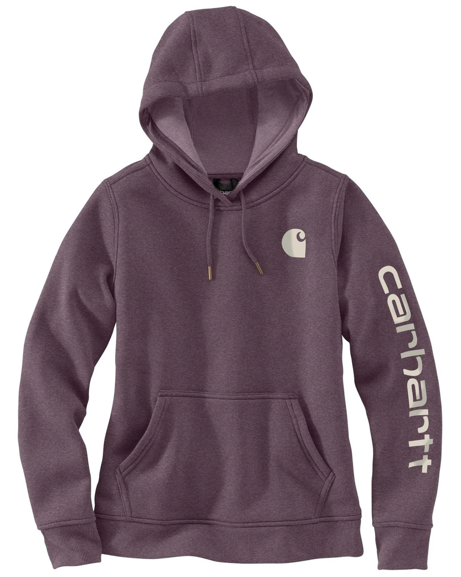 Carhartt Women's Relaxed Fit Heather Logo Sleeve Graphic Work Hoodie 4 Carhartt Women's Relaxed Fit Heather Logo Sleeve Graphic Work Hoodie - Image 2