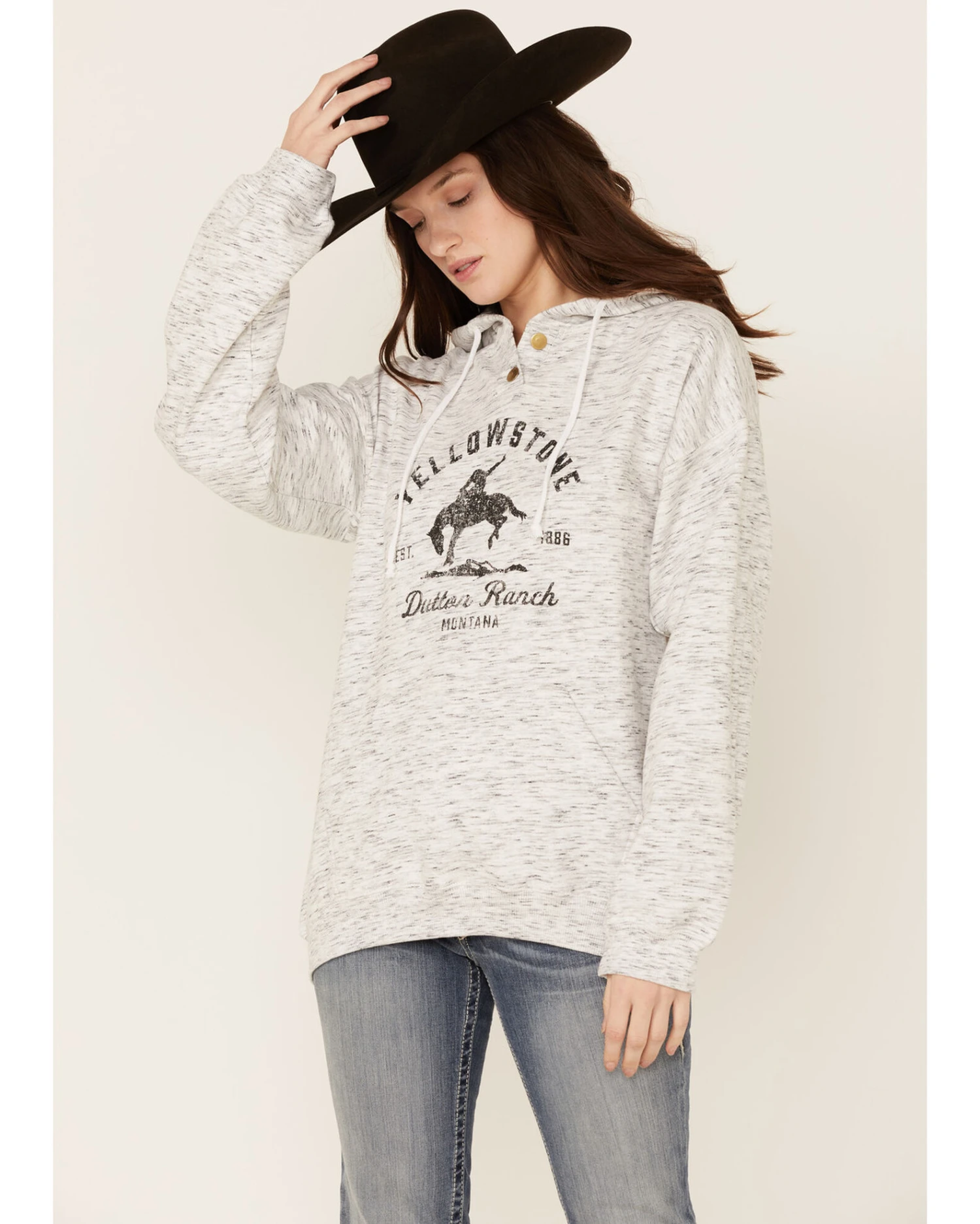 Paramount Network's Yellowstone Women's Bronco Graphic Hooded Pullover 6 Paramount Network's Yellowstone Women's Bronco Graphic Hooded Pullover - Image 4