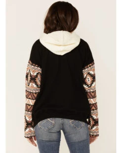 Paramount Network's Yellowstone Women's Mauve Southwestern Sleeve Hoodie Pullover -Deals Wild Cowgirl Style Store 2000356684 661 P3