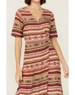 Stetson Women's Southwestern Sunset Serape Print Wrap Dress -Deals Wild Cowgirl Style Store 2000358892 900 P3
