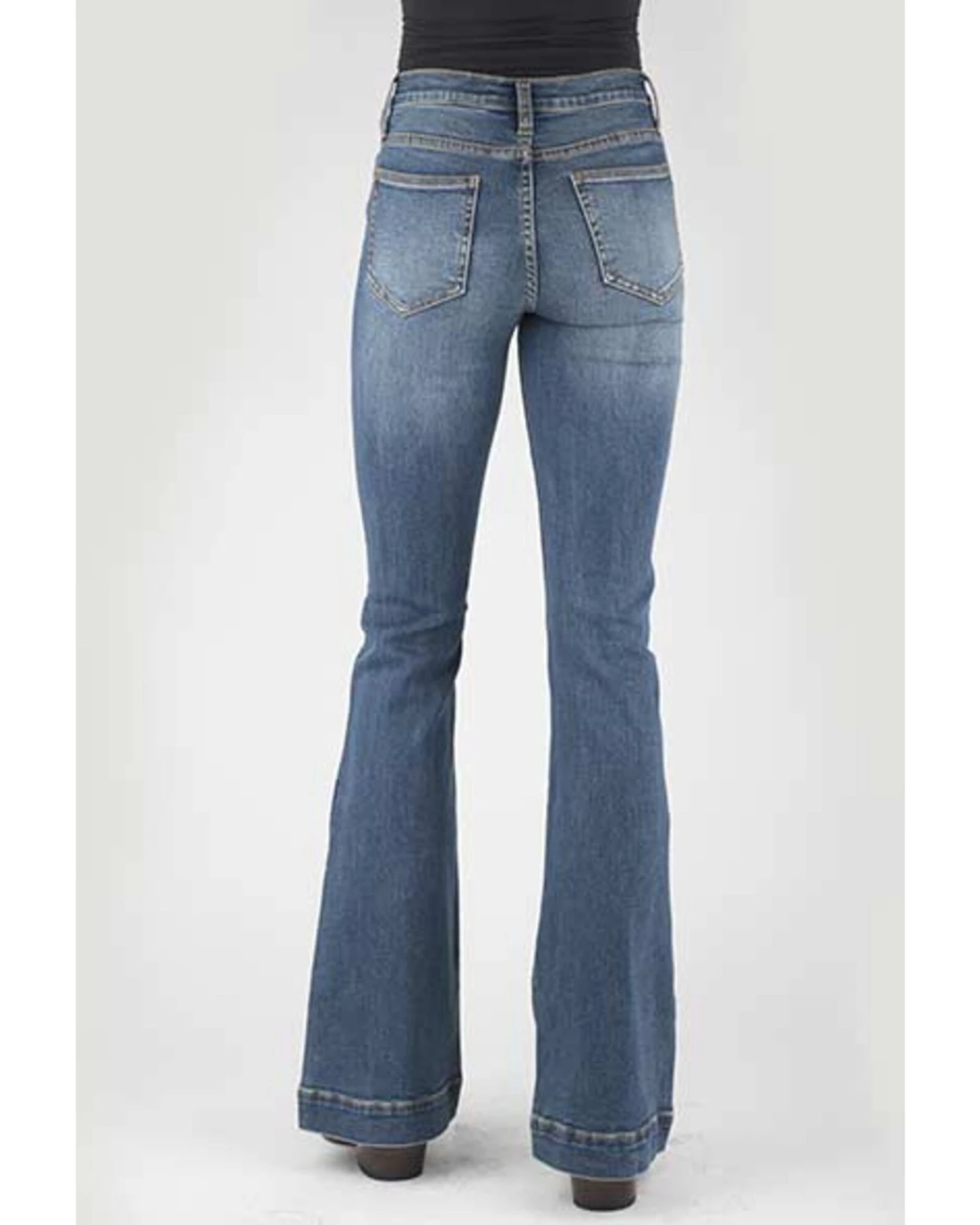 Stetson Women's 921 Light Wash High Rise Plain Pocket Flare Jean 3 Stetson Women's 921 Light Wash High Rise Plain Pocket Flare Jean