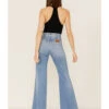 Wrangler X Fender Women's Wanderer Cowgirl Rockstar Medium Wash High Rise Flare Jeans -Deals Wild Cowgirl Style Store 2000360368 400 P3
