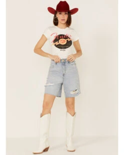 Show Me Your Mumu Women's Brentwood Distressed Denim Jean Shorts