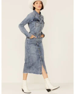 Billy T Women's Raglan Sleeve Denim Midi Dress -Deals Wild Cowgirl Style Store 2000361082 400 P1