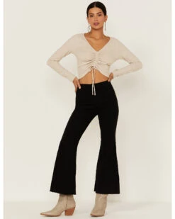 Free People Women's Youthquake High Rise Crop Flare Jeans -Deals Wild Cowgirl Style Store 2000362419 001 P1