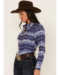 Ariat Women's R.E.A.L. Southwestern Oceanic Print Long Sleeve Western Pearl Snap Shirt -Deals Wild Cowgirl Style Store 2000362866 400 P2