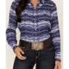 Ariat Women's R.E.A.L. Southwestern Oceanic Print Long Sleeve Western Pearl Snap Shirt -Deals Wild Cowgirl Style Store 2000362866 400 P3