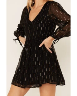 Band Of The Free Women's Black Hera Long Sleeve Mini Dress -Deals Wild Cowgirl Style Store 2000363402 001 P2