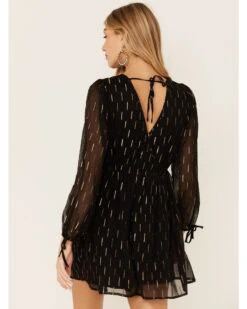 Band Of The Free Women's Black Hera Long Sleeve Mini Dress -Deals Wild Cowgirl Style Store 2000363402 001 P3