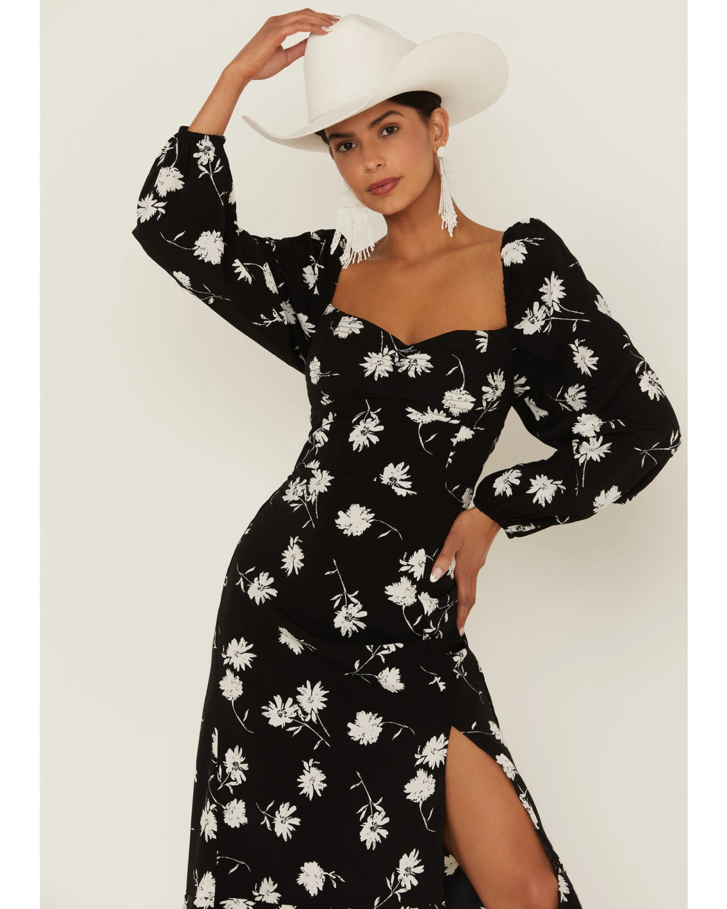 Band Of Gypsies Women's Primrose Floral Midi Dress 4 Band Of Gypsies Women's Primrose Floral Midi Dress - Image 2