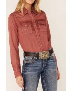 Kimes Ranch Women's Kaycee Denim Long Sleeve Pearl Snap Western Core Shirt