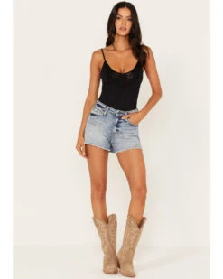 Idyllwind Women's Medium Wash Super High Risin' Raw Hem Shorts 8 Idyllwind Women's Medium Wash Super High Risin' Raw Hem Shorts -Deals Wild Cowgirl Style Store 2000364328 414 P1