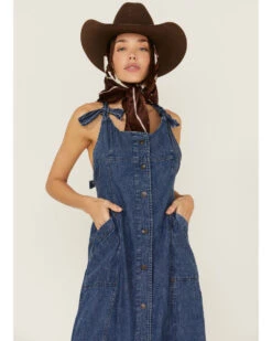 Free People Women's Time After Time Denim Midi Dress -Deals Wild Cowgirl Style Store 2000366145 400 P1