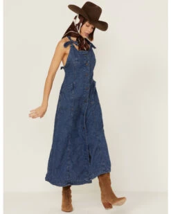 Free People Women's Time After Time Denim Midi Dress -Deals Wild Cowgirl Style Store 2000366145 400 P4