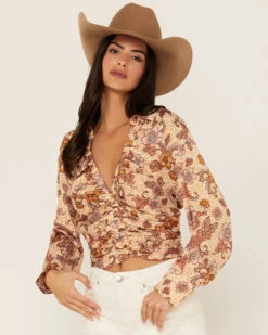 Free People Women's I Got You Printed Top -Deals Wild Cowgirl Style Store 2000366154 103 P1