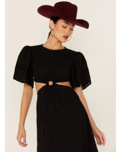 Maia Bergman Women's Crochet Eyelet Open Back Maxi Dress -Deals Wild Cowgirl Style Store 2000367309 410 P2