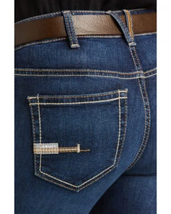 Ariat Women's Rebar Camden Medium Wash Flex Riveter Double Front Slim Leg Work Jeans -Deals Wild Cowgirl Style Store 2000367463 400 P5